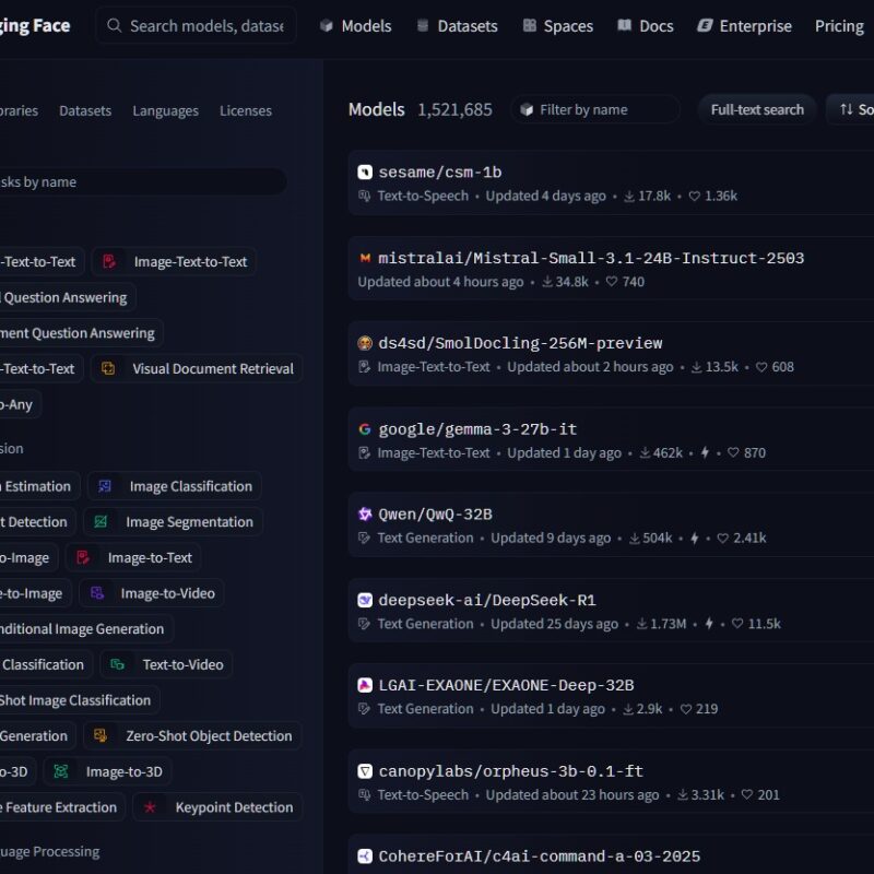 📷 Abrazar la cara requiere un enfoque de código abierto en el plan de acción de AI 5 Screenshot of Hugging Face as the artificial intelligence company calls on the US government to prioritise open-source development in its forthcoming AI Action Plan.