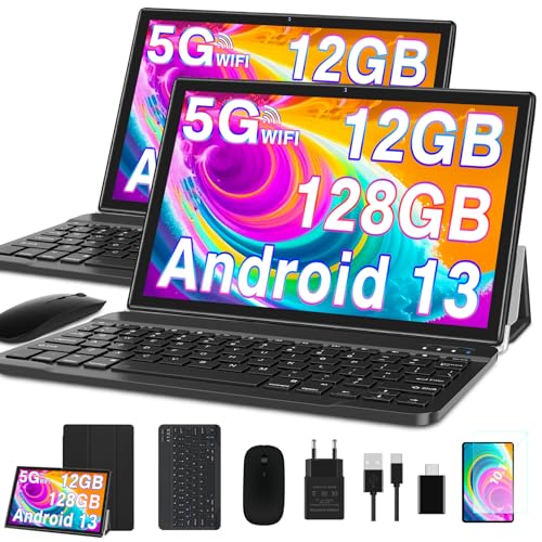 2024 Tablet 10 Pulgadas Android 13 12GB RAM+128GB ROM (TF 1TB), WiFi