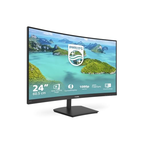 Philips Monitors – Monitor 241E1SC- 24\», FHD, 75Hz, VA, FlickerFree